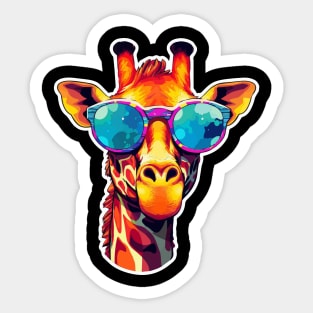 Giraffe Wearing Sunglasses Sticker